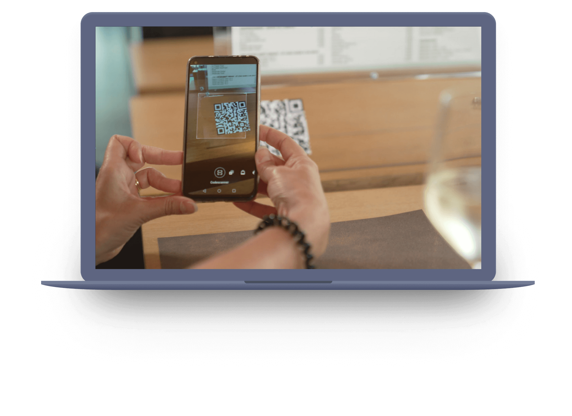 SCAN A QR CODE AND SEE THE MENU
